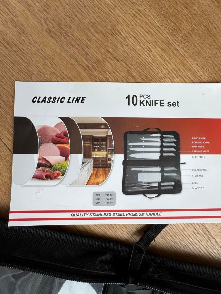 Nieuwe Messenset Classic Line - 10 Delig, Ophalen, Nieuw, Rvs of Chroom, Vaatwasserbestendig