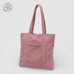 Lichtroze ribfluwelen shopper, Verzenden, Gebruikt, Roze, Shopper