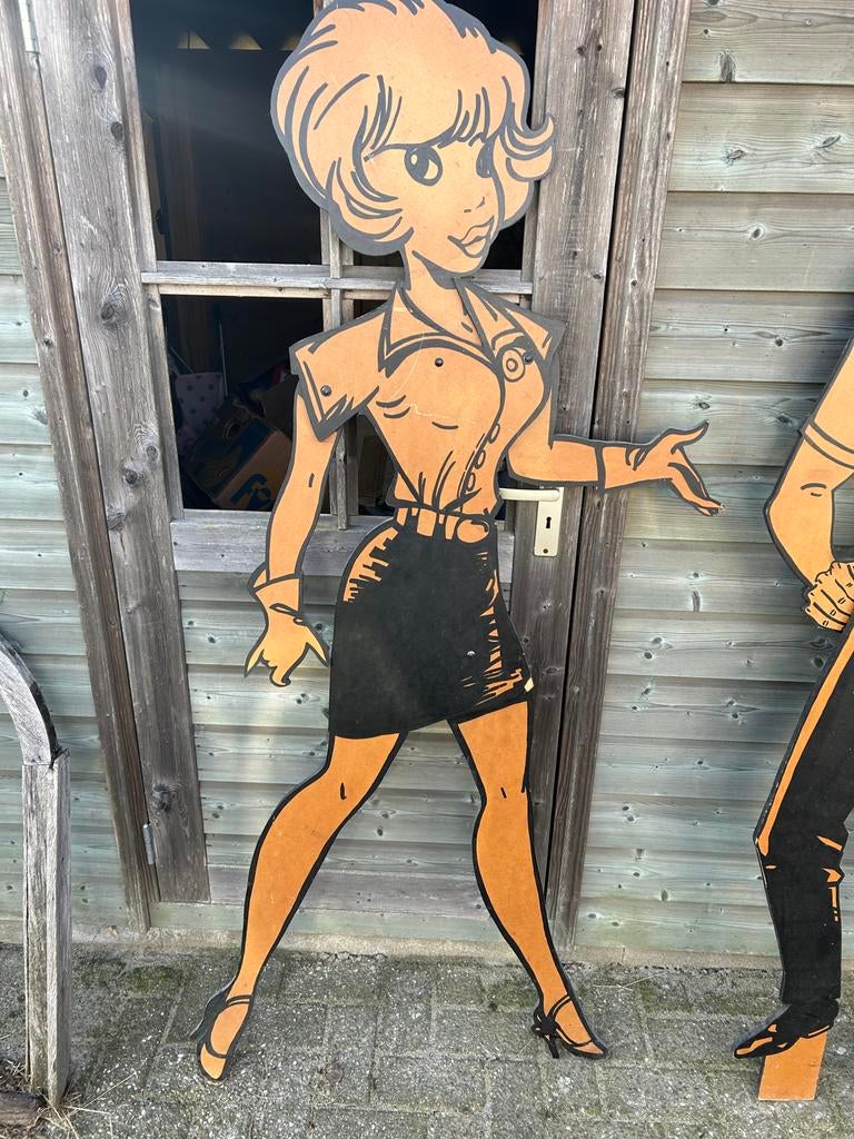 Decoratieve houten figuren: Man, vrouw en kind, Verzamelen, Beelden en Beeldjes, Ophalen of Verzenden, Gebruikt