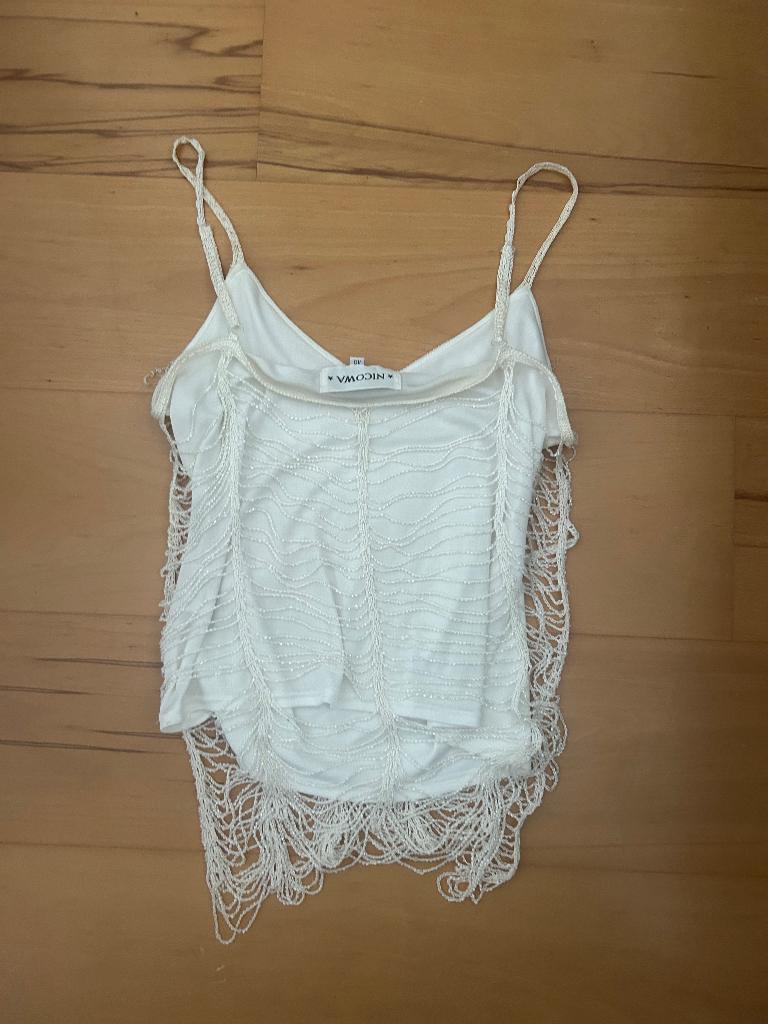Mooi glitter topje maat 40 van Nicowa, Maat 38/40 (M), Verzenden, Wit, Nicowa