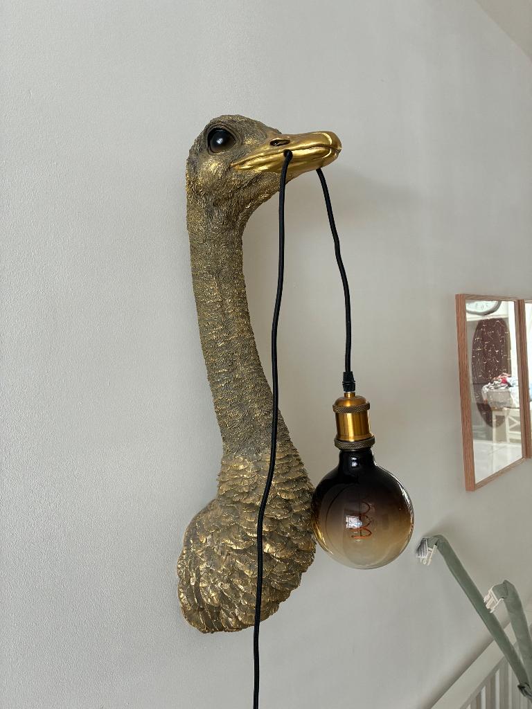 Wandlamp Struisvogel Franz Josef, goud, Ophalen, Gebruikt