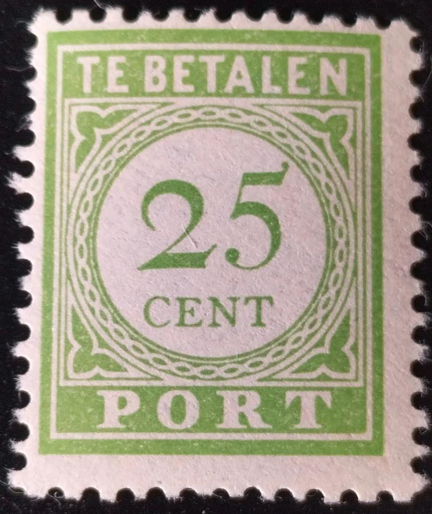 Port Curacao 25cent postfris Nvph P33 Engelse druk, Postzegels en Munten, Postzegels | Nederland, Verzenden, Na 1940, Postfris