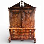 18e eeuws mahoniehouten Louis Seize kabinet, Ophalen of Verzenden, Gebruikt