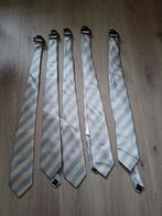 Set van 5 gestreepte stropdassen - lichtblauw/beige, Kleding | Heren, Stropdassen, Onbekend, Blauw, Nieuw, Ophalen of Verzenden
