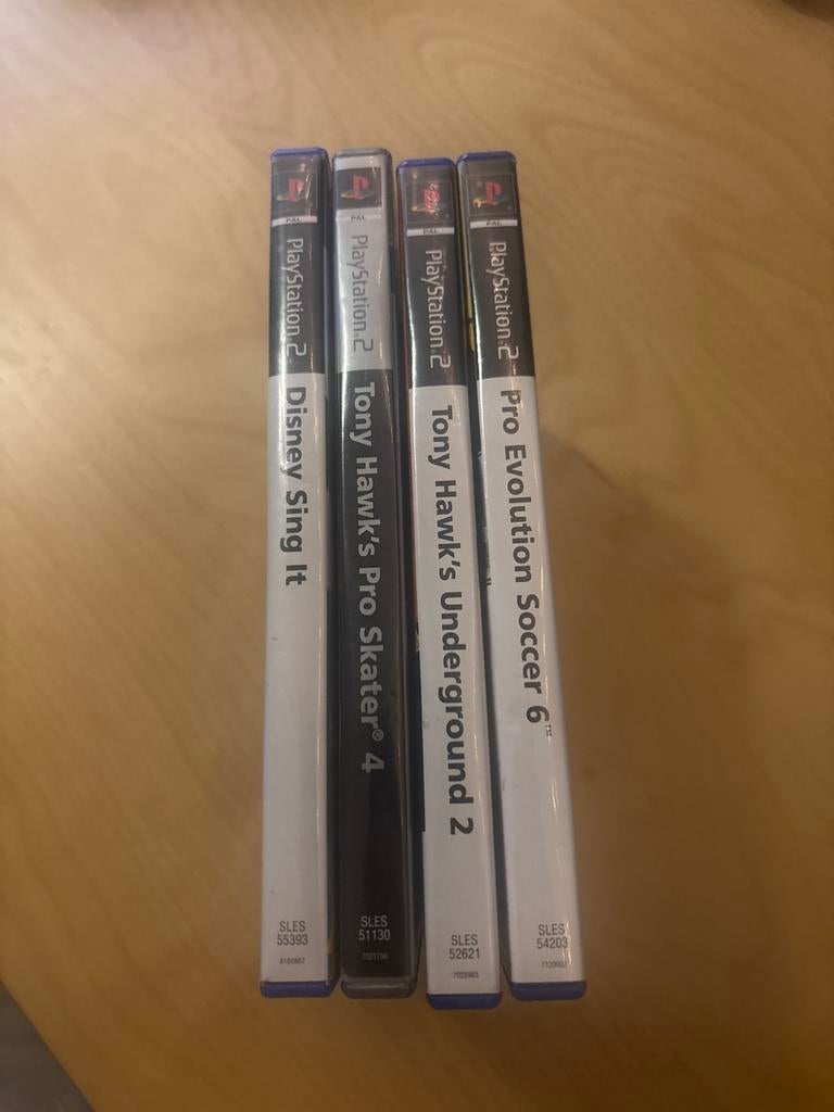 PS2 games: Tony Hawk's, Disney Sing It, Pro Evolution, Gebruikt, 2 spelers, Eén computer, Ophalen of Verzenden