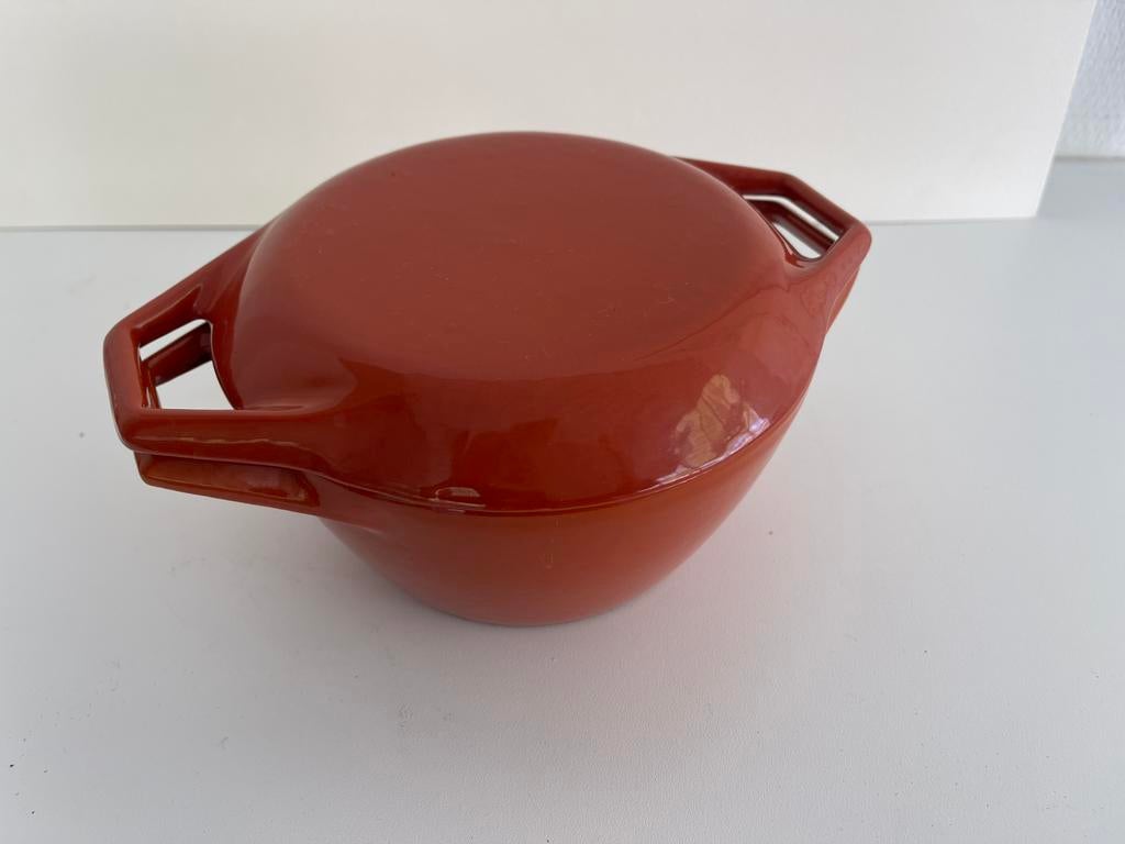 gietijzeren oranjebruine copco michael lax pan, Ophalen, Zo goed als nieuw, Gietijzer, Koekenpan of Braadpan