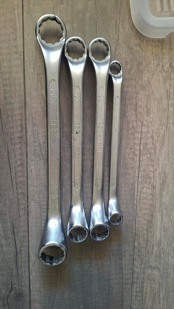 Beta dubbele ringsleutels set - 29x27, 23x21 (2x), 15x14, Ophalen of Verzenden