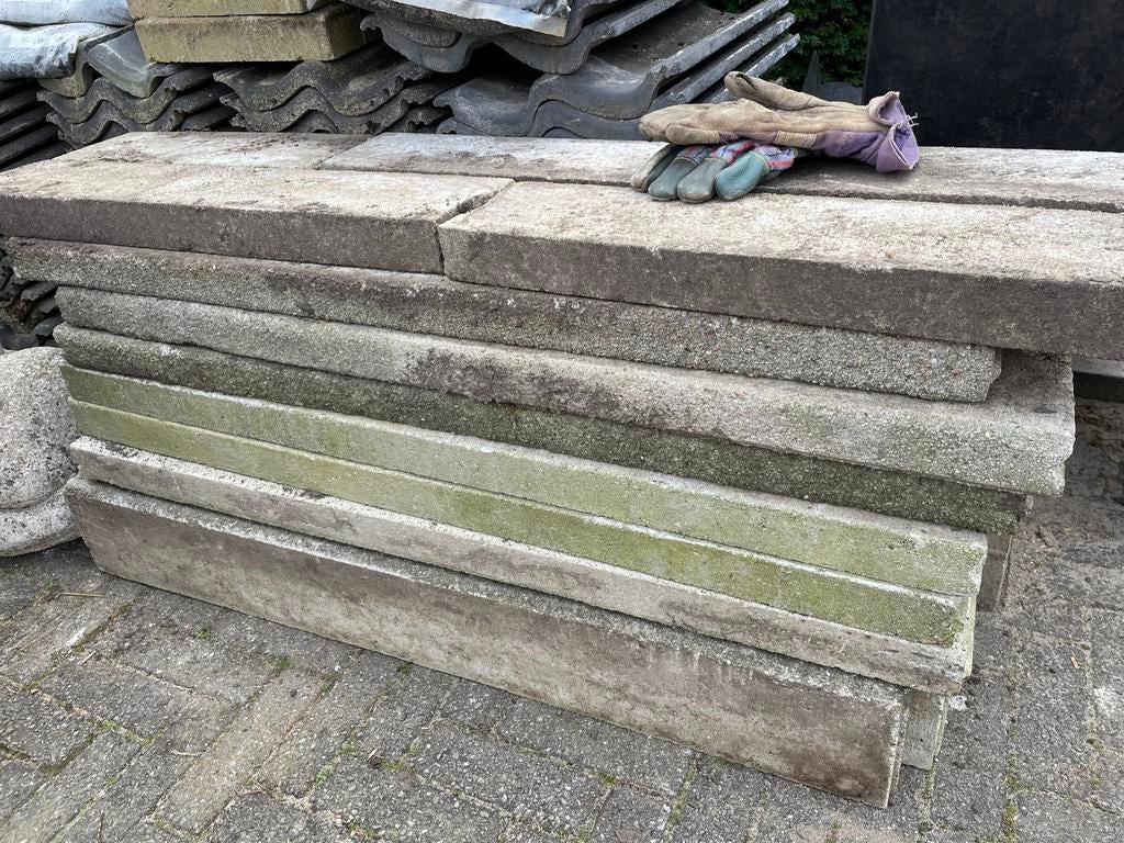 Stoepranden 22 m, Ophalen, Gebruikt, 180 tot 250 cm, Palen