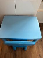 IKEA Mammut kinderstoel en tafel - Blauw, Kinderen en Baby's, Kinderkamer | Tafels en Stoelen, Ophalen, Gebruikt, Tafel(s) en Stoel(en)