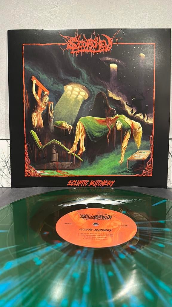 Lp vinyl Scorched Ecliptic Butchery splatter green vinyl, Ophalen of Verzenden, Nieuw in verpakking
