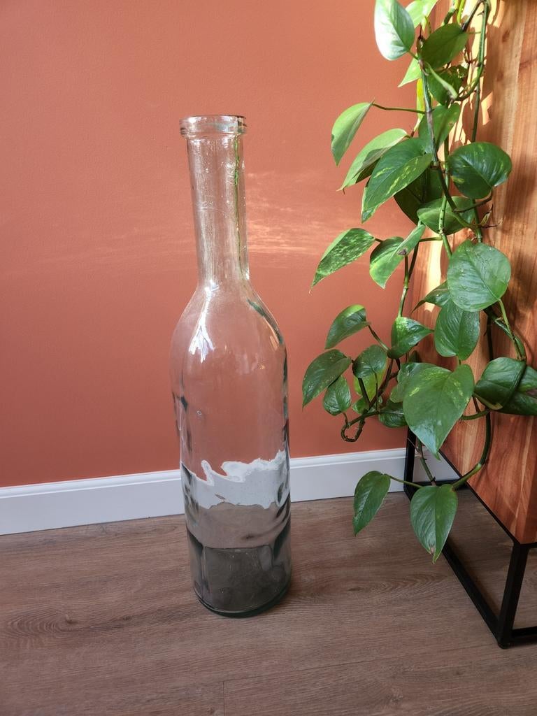 Lichtblauwe vaas Mica Decorations, Huis en Inrichting, Woonaccessoires | Vazen, Ophalen, Overige kleuren, Minder dan 50 cm, Glas