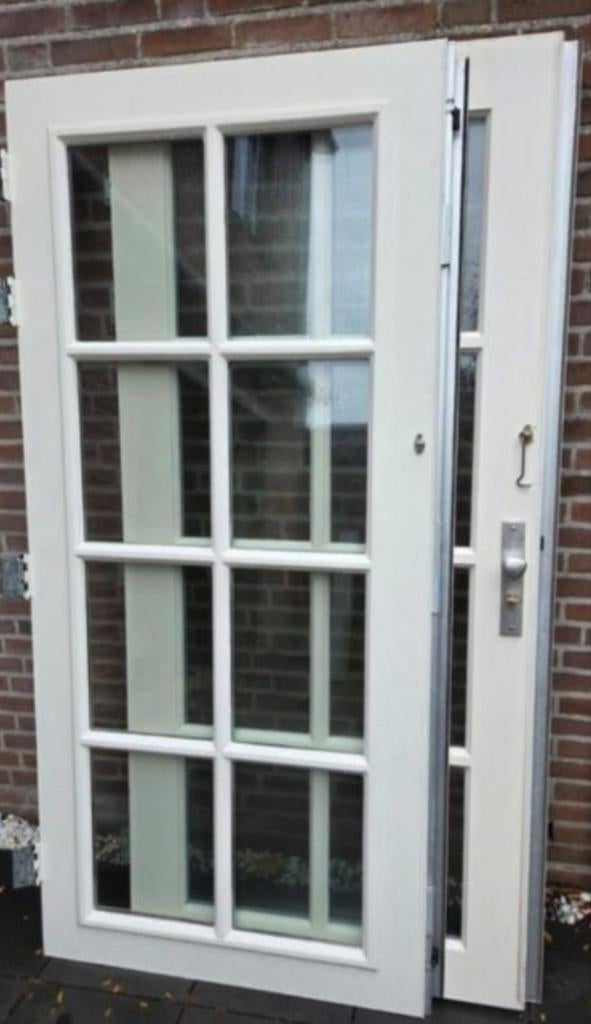 Terras/tuindeuren met glas, 211.5x98.2 cm, Doe-het-zelf en Verbouw, Ophalen, Gebruikt, 80 tot 100 cm, Buitendeur