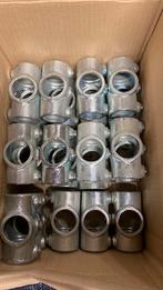 Buiskoppeling Kruisstuk Zinkkleurig Nieuw Ø 33.7 mm (23 st), Ophalen of Verzenden, Nieuw