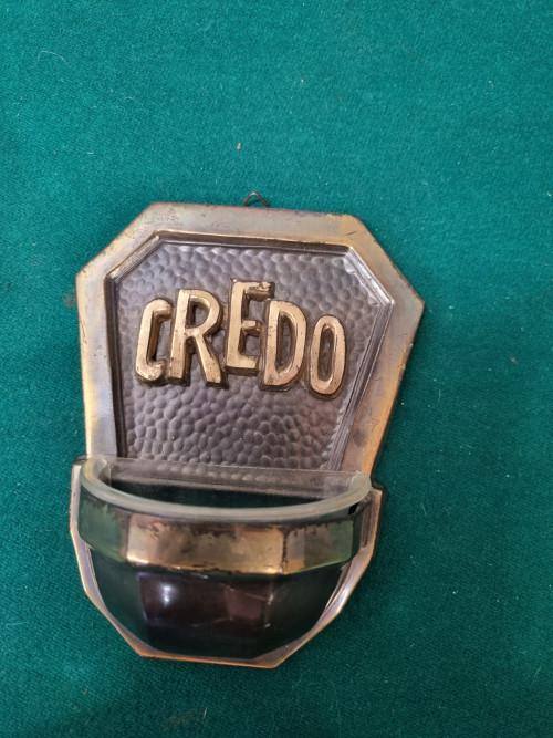 -	Wijwater muurhanger messing, Verzamelen, Ophalen of Verzenden