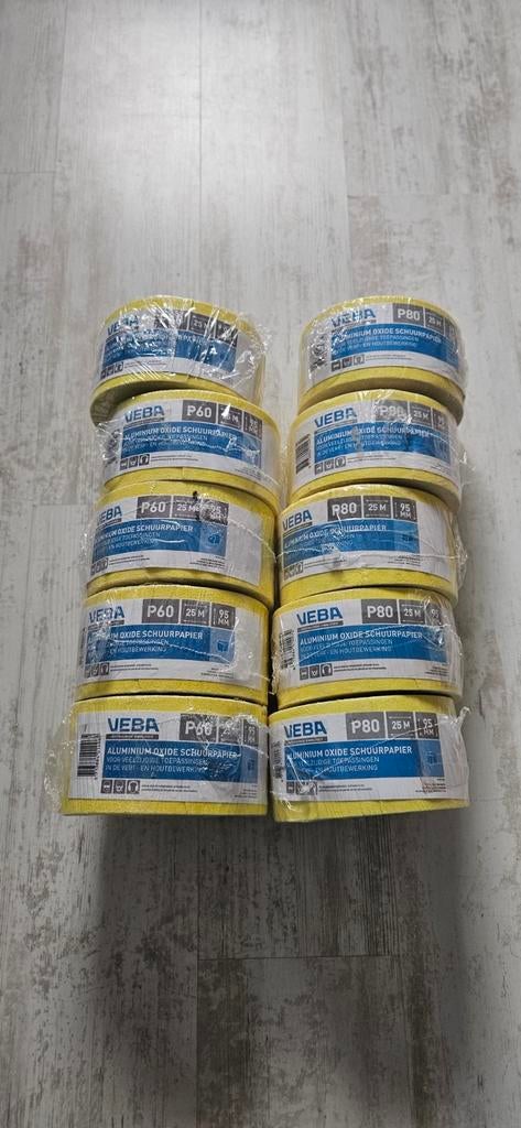 10 rollen Veba schuurpapier, Ophalen of Verzenden, Nieuw, Overige typen