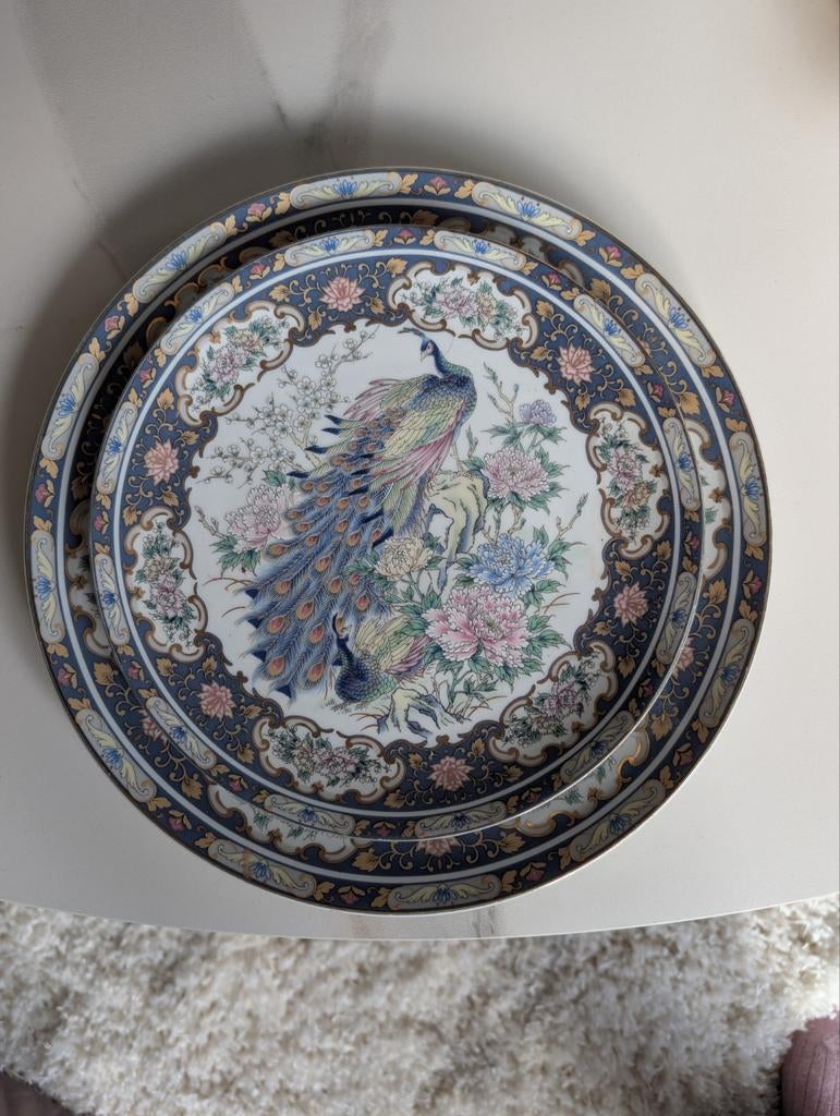 Chinese Vaga Porselein Borden - Set van 2, Ophalen of Verzenden