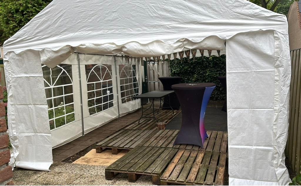 Partytent verhuur, Tuin en Terras, Partytenten, Ophalen, Gebruikt, Opvouwbaar, Partytent