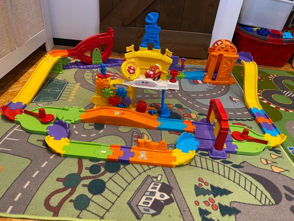 Vtech Toet Toet Auto’s Super RC Racecircuit, Kinderen en Baby's, Speelgoed | Vtech, Ophalen, Zo goed als nieuw, 2 tot 4 jaar