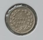 5 cent 1863 Willem III, Koning Willem III, Zilver, Ophalen of Verzenden, Losse munt