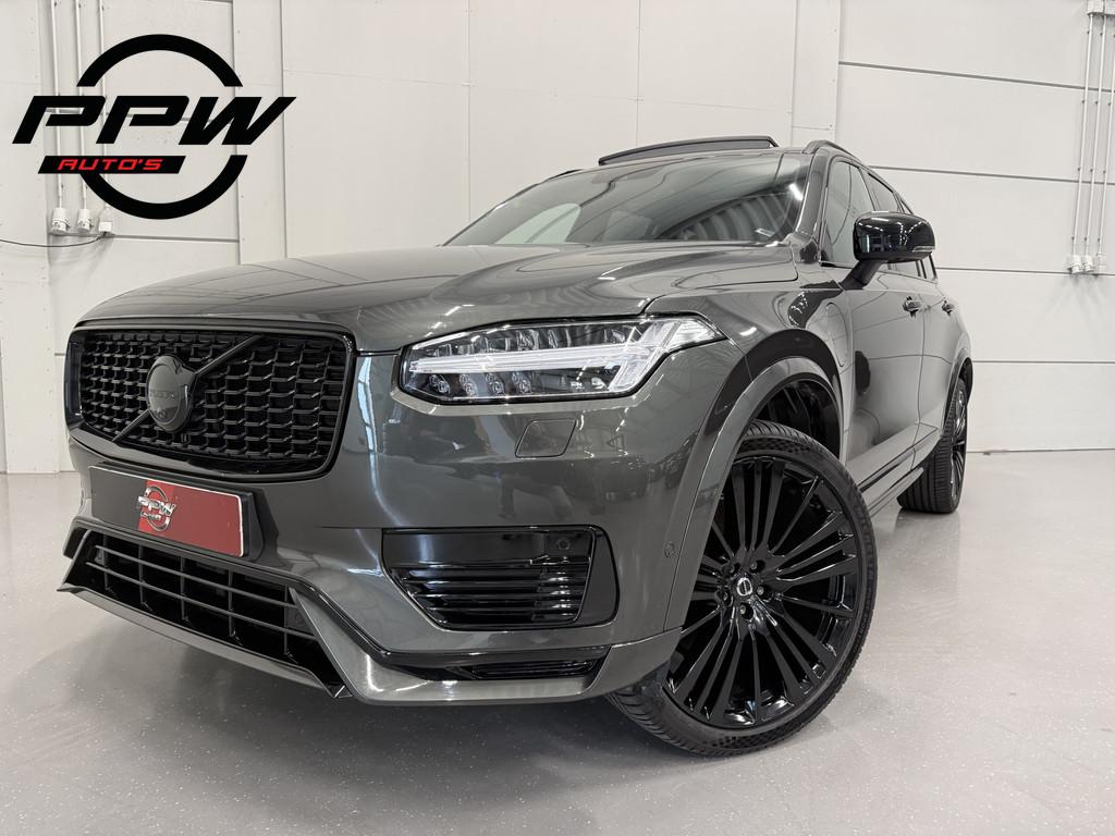 Volvo XC90 T8 Recharge AWD R-Design PANO/LUCHTVERING/B&W/SOH, Gebruikt, Zwart, 4 cilinders, 7 stoelen