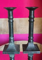 Paar bronzen kandelaars,  Christian De Beaumont,  Diffusion, Ophalen of Verzenden, Brons