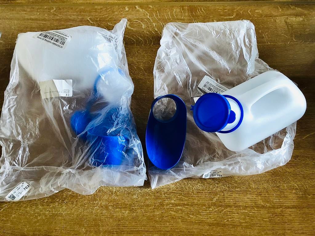 2x nieuwe dames/heren urinaal, Diversen, Verpleegmiddelen, Ophalen of Verzenden, Nieuw