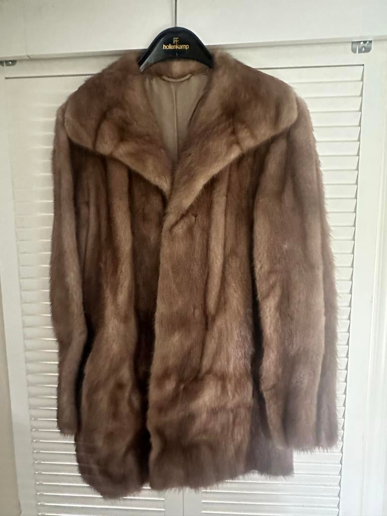 Vintage Nertsen Bontjas - Elegante Bruine Jas, Ophalen, Zo goed als nieuw, Maat 38/40 (M), Bruin
