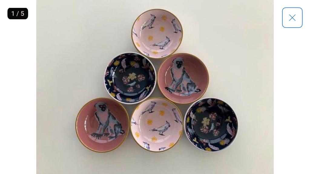 Set van 6 (tapas)schaaltjes, Ophalen, Overige stijlen, Aardewerk, Schaal of Schalen