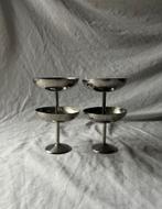 Vintage Franse RVS ijscoupes Guy Degrenne | retro | bistro, Ophalen, Overige materialen, Overige stijlen, Overige typen