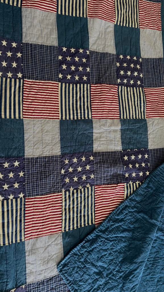 Grote Stars en stripes woondeken plaid quilt sprei, Huis en Inrichting, Ophalen, Zo goed als nieuw