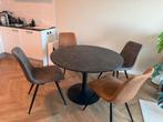 Ronde marmerlook tafel - 110 cm diameter, Ophalen, Overige materialen, 100 tot 150 cm, Rond