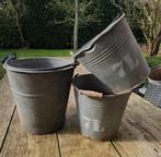 Zinken emmers 3 stuks, Ophalen, Gebruikt, Minder dan 60 cm, Rond