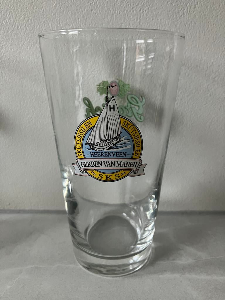 Bierglazen Grolsch Skûtsjesilen speciale uitgave, Verzamelen, Ophalen, Nieuw, Bierglas