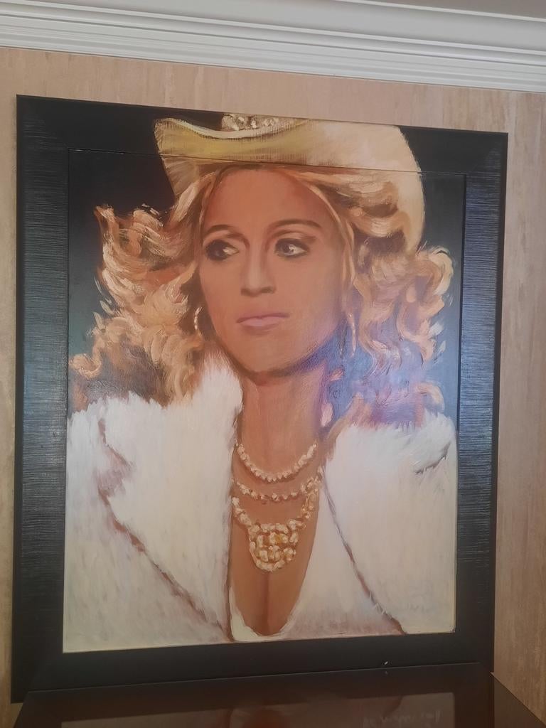 Groot Van der pol Madonna schilderij portret, Antiek en Kunst, Ophalen