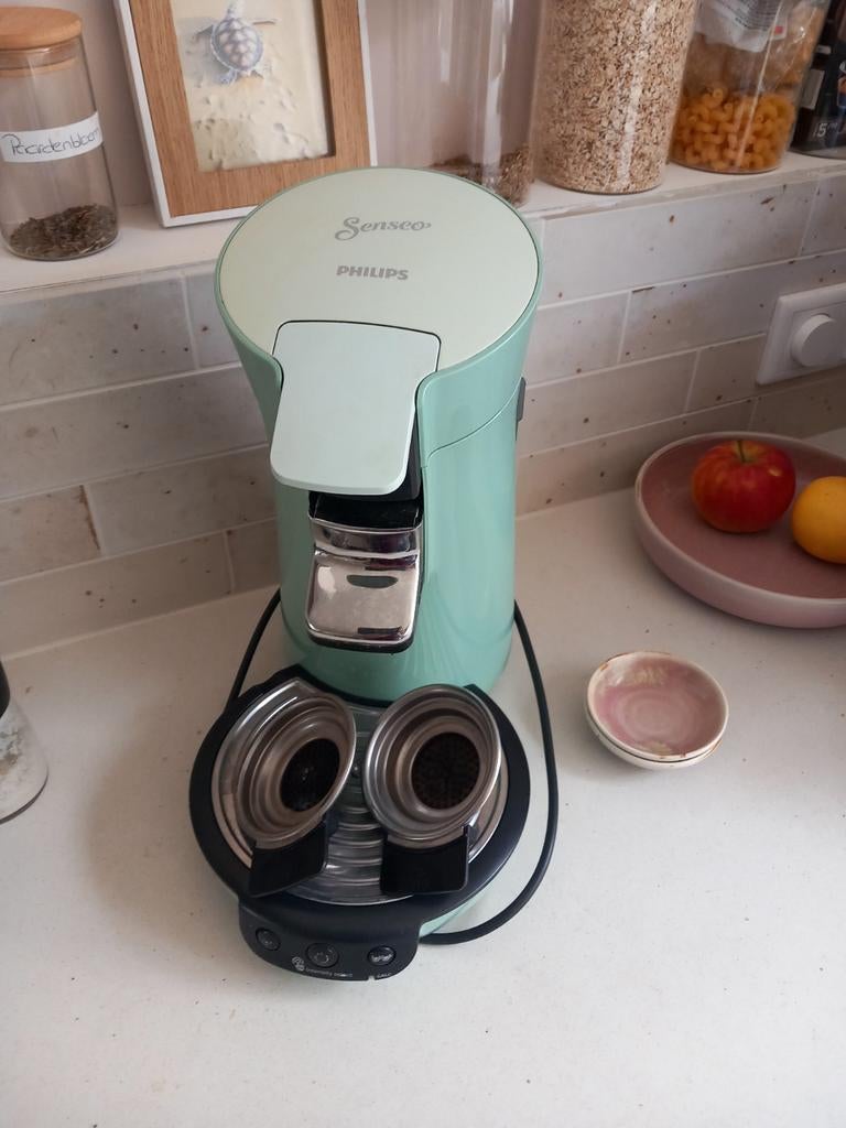 Senseo Koffiezetapparaat Mintgroen - in zeer goede staat, Ophalen, Koffiepads en cups, Gebruikt, Koffiemachine