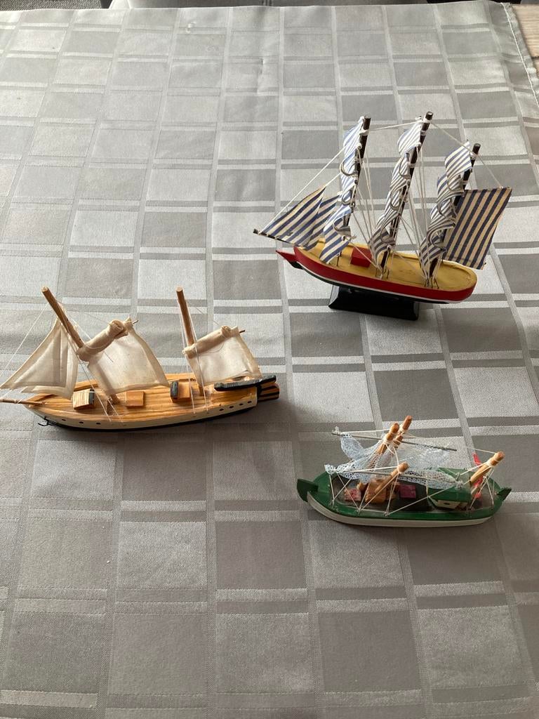 Set van 3 decoratieve scheepsmodellen, Ophalen of Verzenden, Zo goed als nieuw