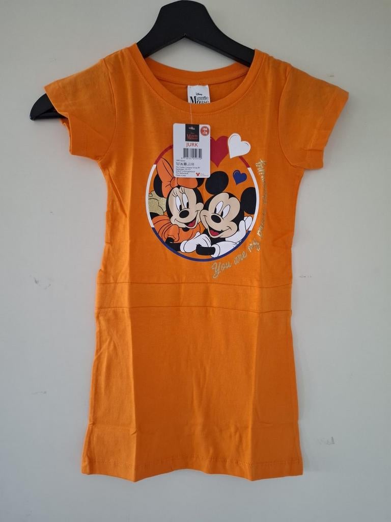 Nieuwe Disney Minnie Mouse jurk - Oranje (Maat 104/110), Meisje, Nieuw, Ophalen of Verzenden, Disney Minnie Mouse