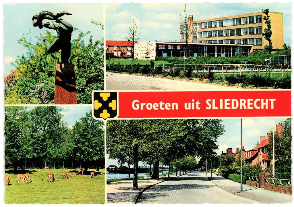 801433 Sliedrecht ZH jr 60 70 Nette oude kaart Onbeschreven