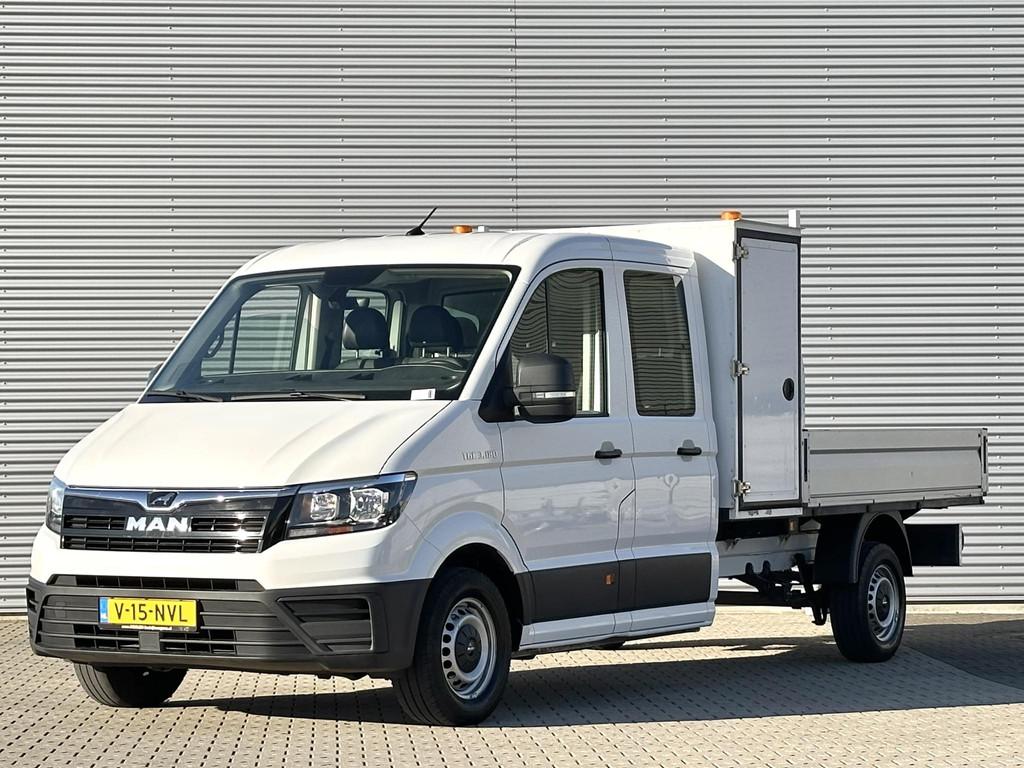 MAN TGE 35 2.0 180PK L4 DC openlaadbak LANG dubbele cabine, Auto's, Bestelauto's, Voorwielaandrijving, Stof, Gebruikt, Euro 6