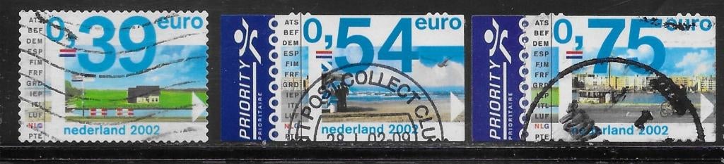 2002, Eurozegels, serie [2062-64] (K0817), Postzegels en Munten, Postzegels | Nederland, Ophalen of Verzenden