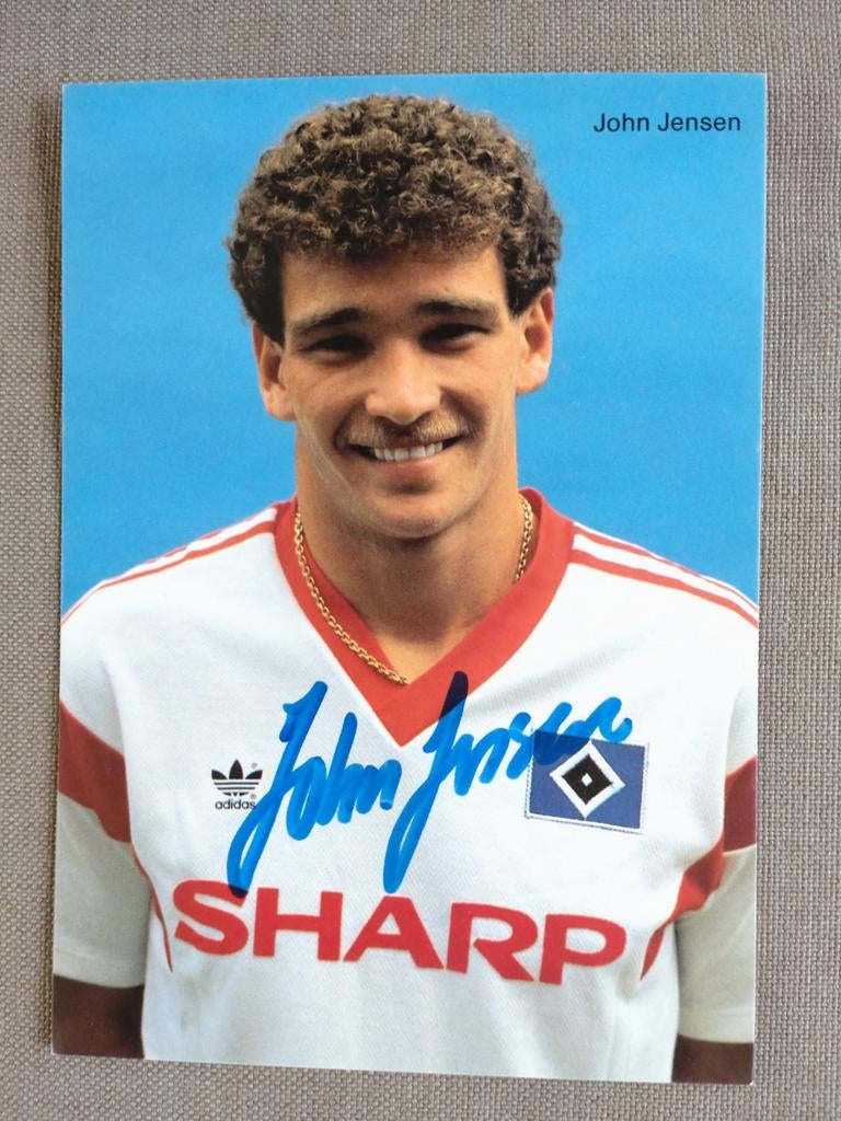 John Jensen HSV gesigneerde fotokaart, Verzenden, Zo goed als nieuw, Spelerskaart