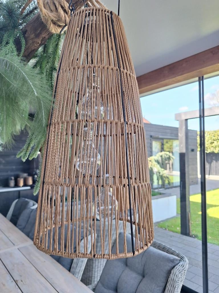 Countryfield solar lamp bruin met 3 lampen, h=44cm b=23cm, Ophalen, Zonne-energie, Minder dan 50 watt, Nieuw