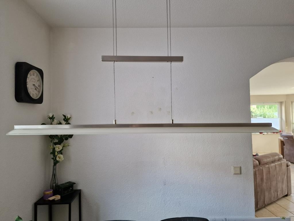 Moderne eetkamer-hanglamp, Huis en Inrichting, Lampen | Hanglampen, Overige materialen, Ophalen of Verzenden, Zo goed als nieuw