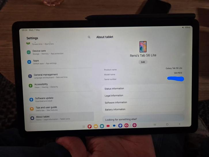 Samsung Galaxy Tab S6 Lite (SM-P613) met S Pen, Computers en Software, Android Tablets, Zo goed als nieuw, Wi-Fi, 10 inch, 64 GB