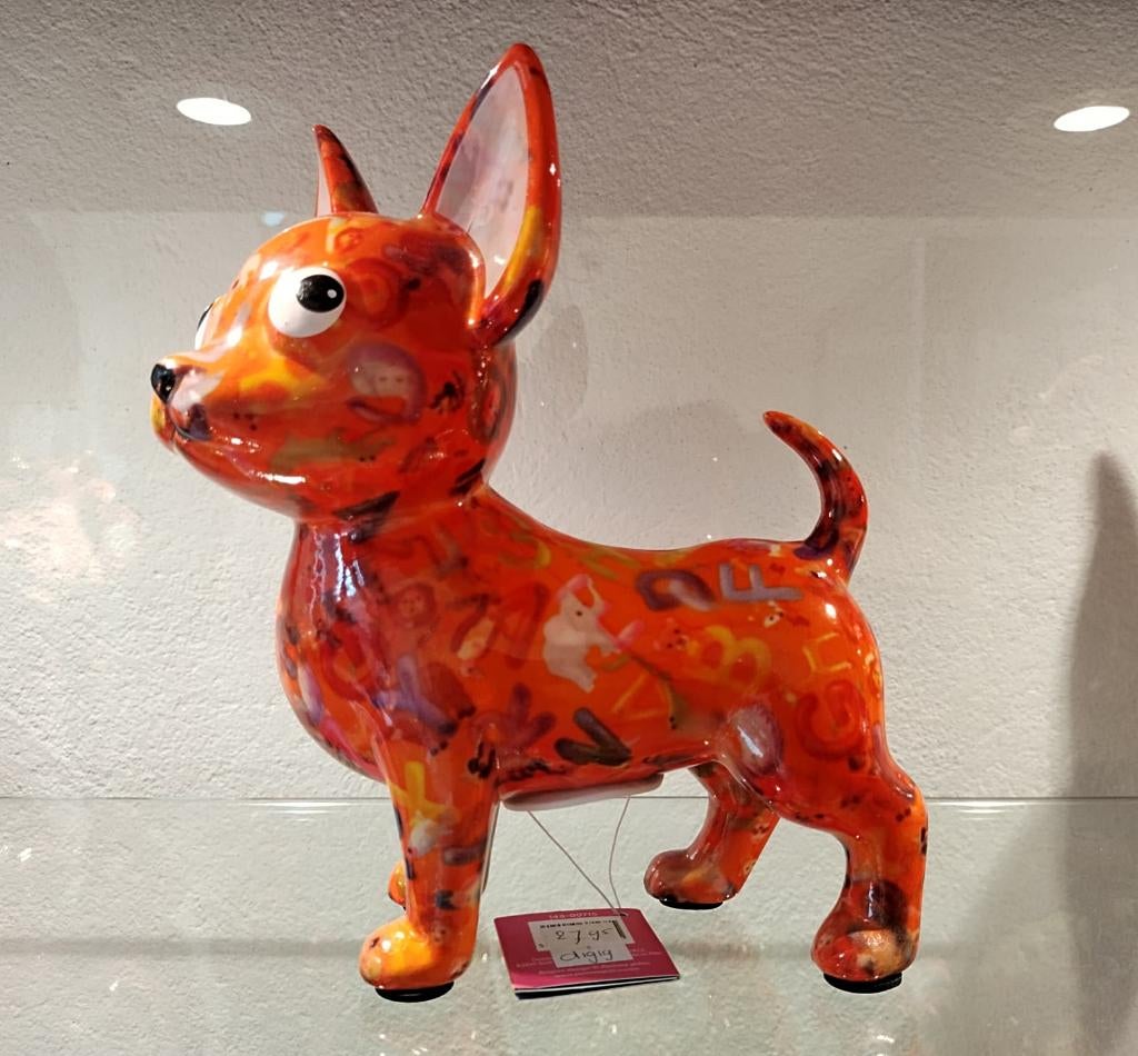 Pomme Pidou spaarpot chihuahua Cruz, -, Nieuw, Ophalen of Verzenden, Steen, Aardewerk of Keramiek