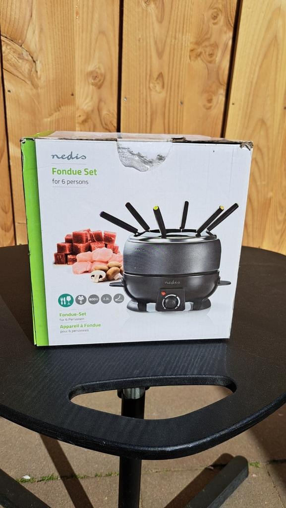 Nedis Fondue Set voor 6 Personen - Nieuw in Doos, Witgoed en Apparatuur, Fonduesets, Ophalen of Verzenden, Nieuw, Elektrisch, Fondueset