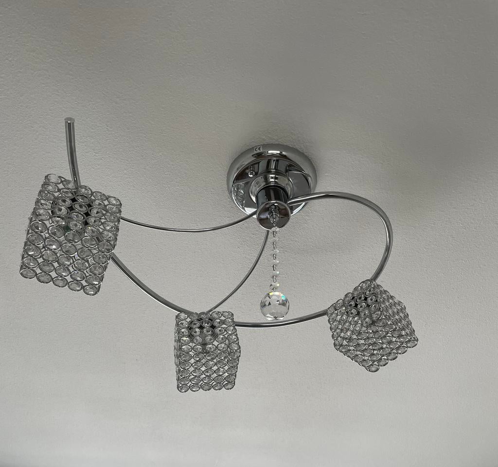 vloerlamp en 2 plafondlampen, Huis en Inrichting, Lampen | Vloerlampen, Ophalen, Zo goed als nieuw, Metaal, 150 tot 200 cm