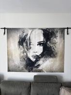 Schilderij Zwart-Wit Vrouwenportret - Modern & Stijlvol, Ophalen of Verzenden, Zo goed als nieuw