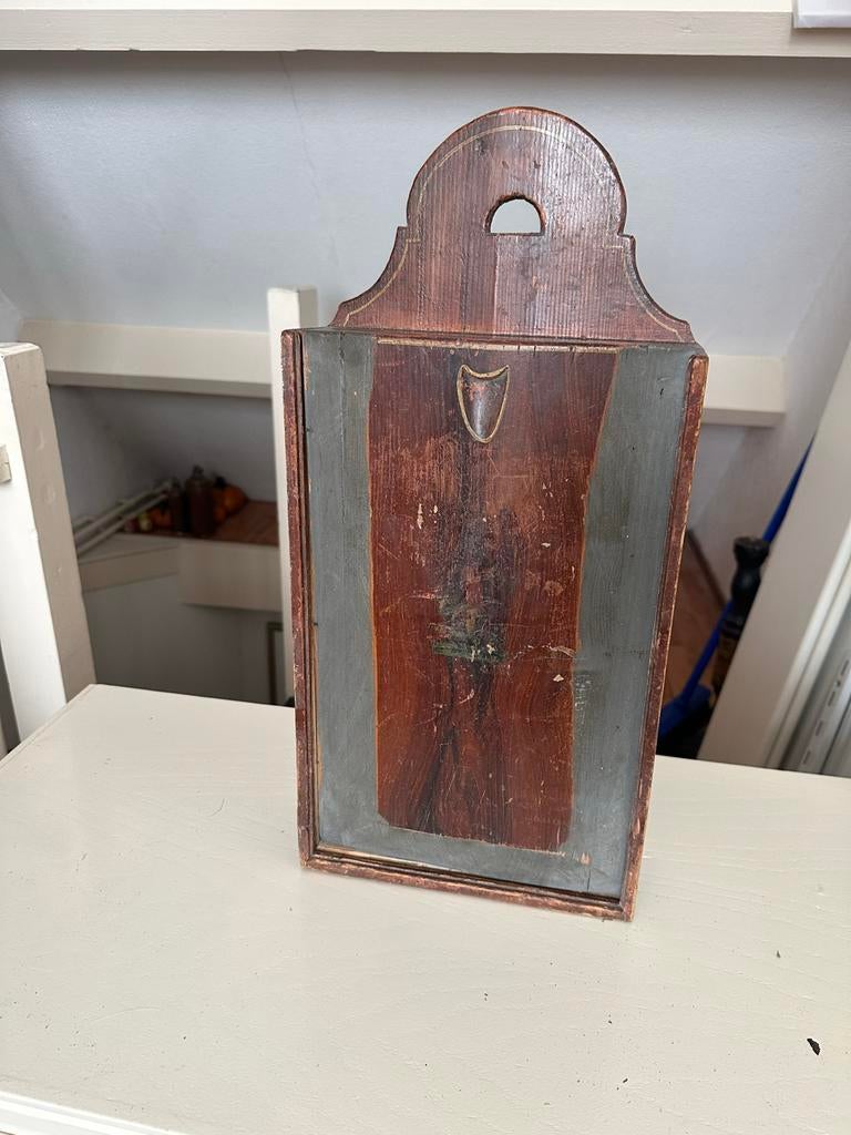 Antieke houten schooltas, Antiek en Kunst, Ophalen