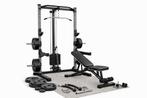 Complete home gym set 180 kg weights rack bars, Ophalen, Zo goed als nieuw, Overige typen